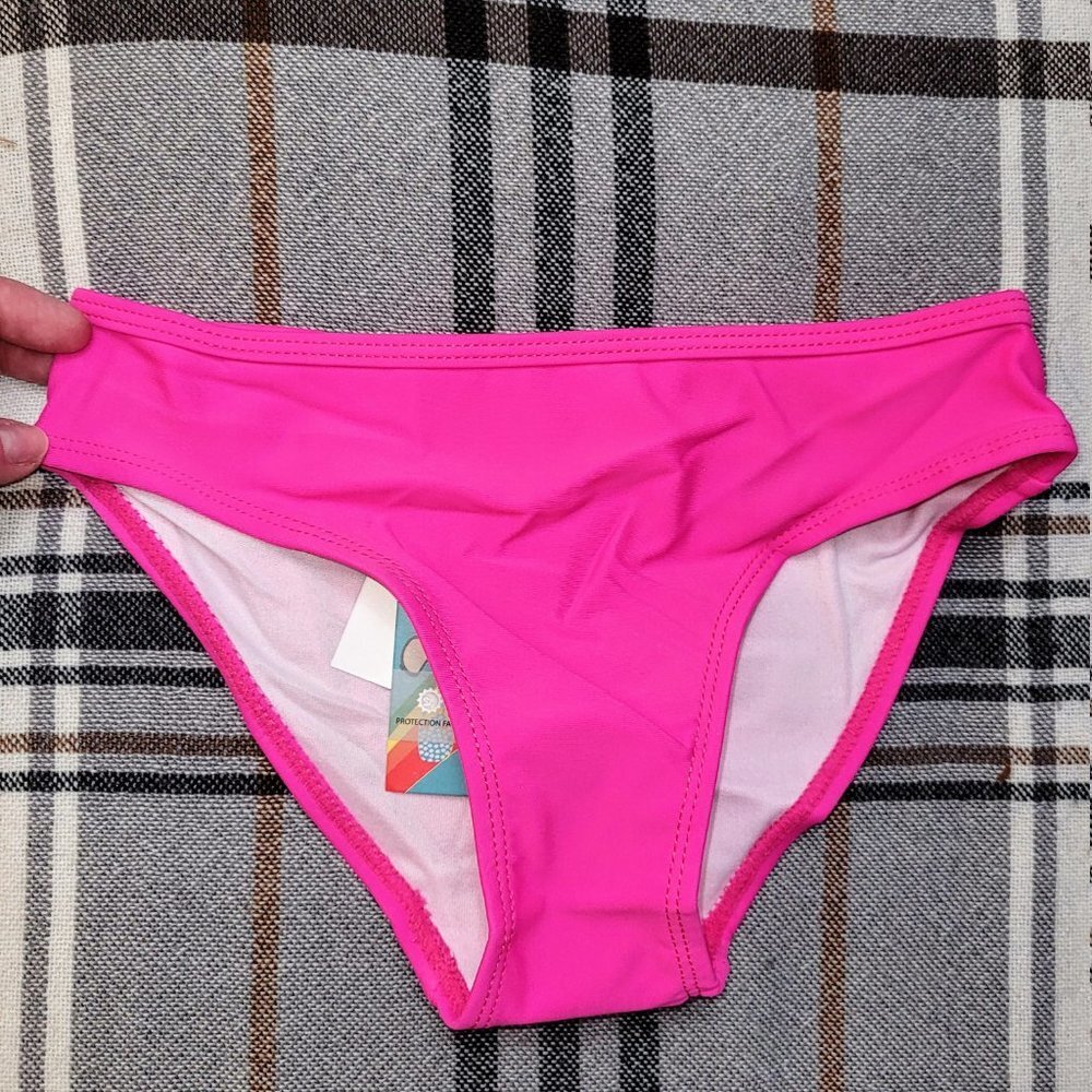 Girl Swim Suit, Sunshine Zone Hot Pink Tankini, 2-piece Hot Pink - Picture 4 of 5
